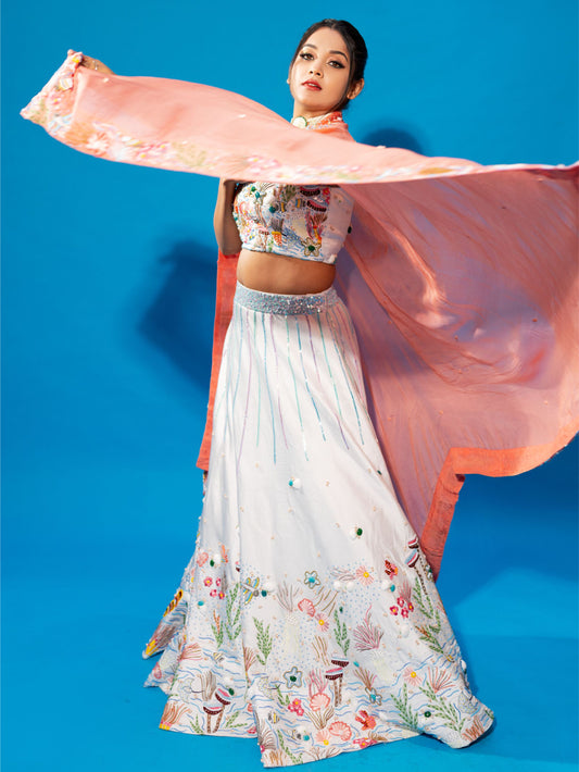 Ocean Theme Lehnga