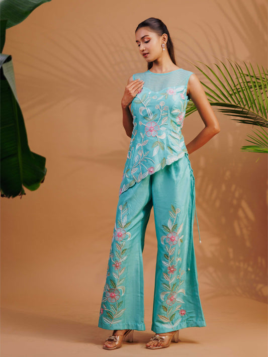 Aqua Bloom Co-ord Set