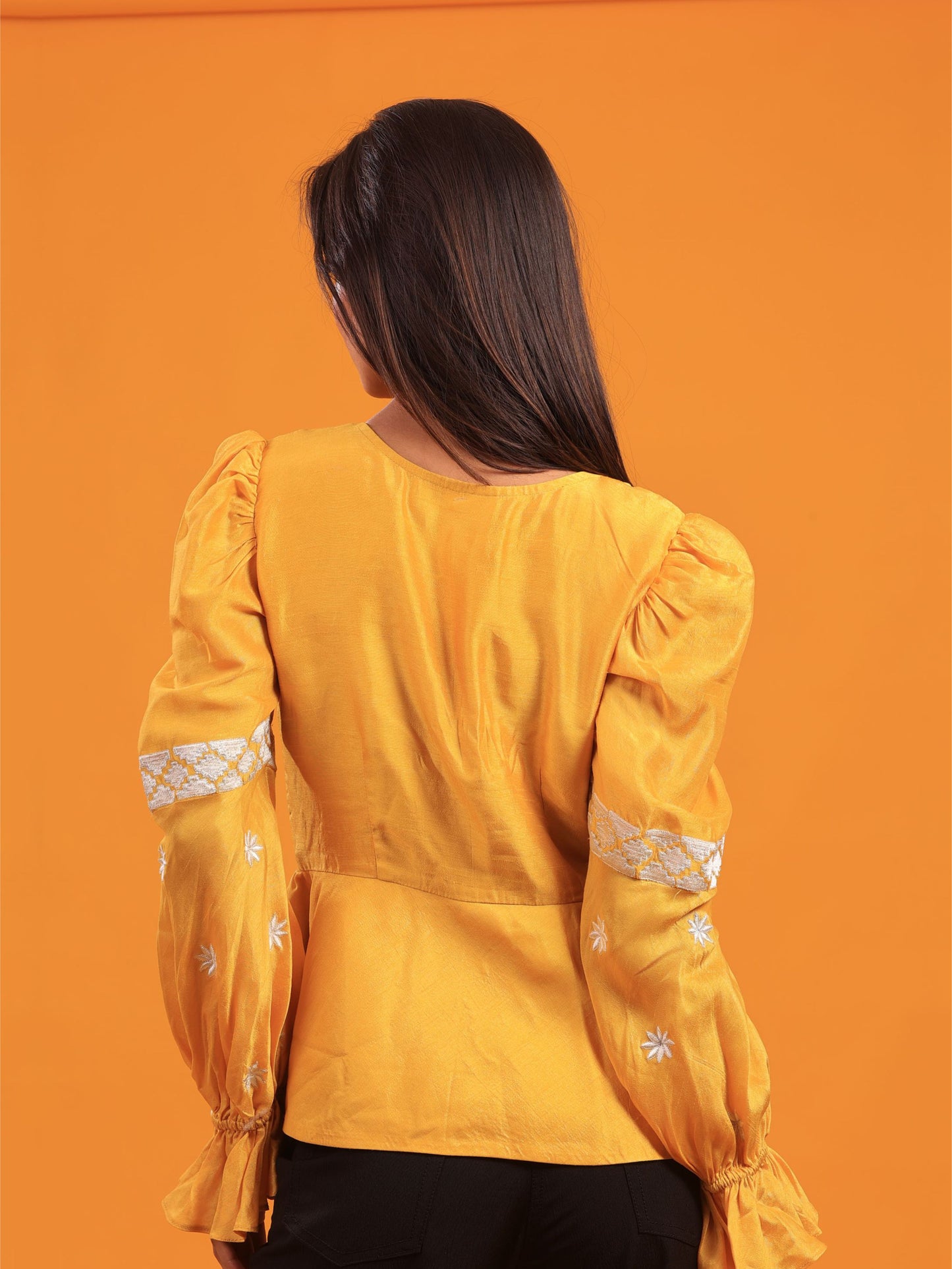 Silk Embroidered Top