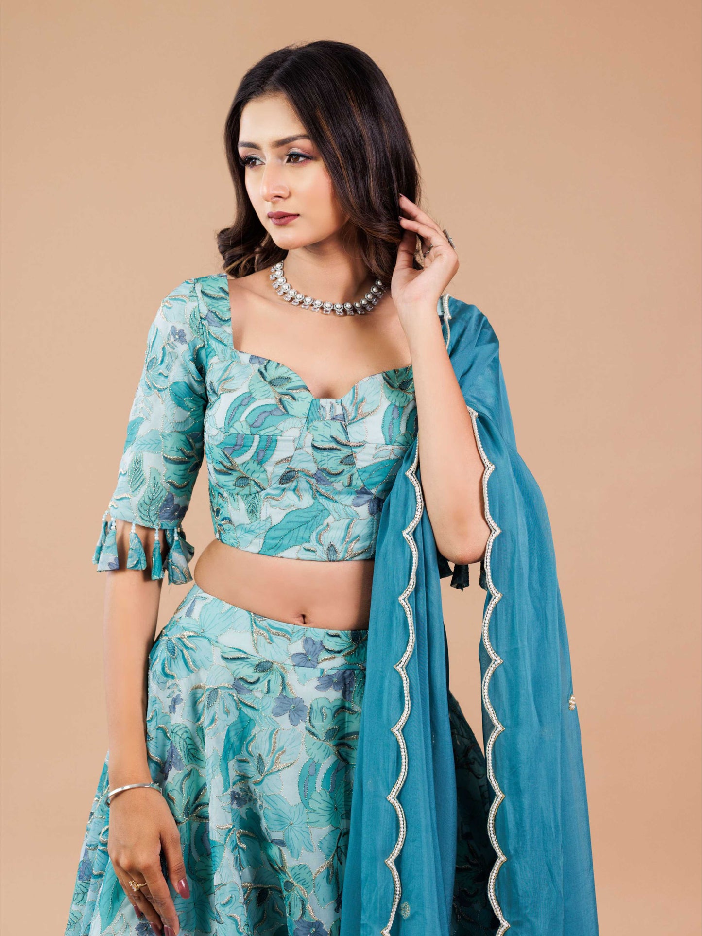 Emerald Blue Printed IW
