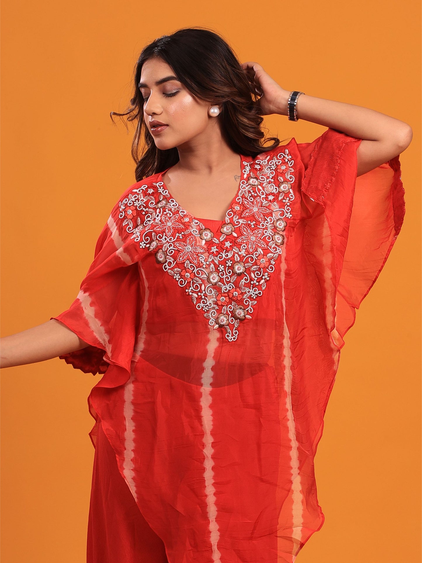 Red Kaftan Set
