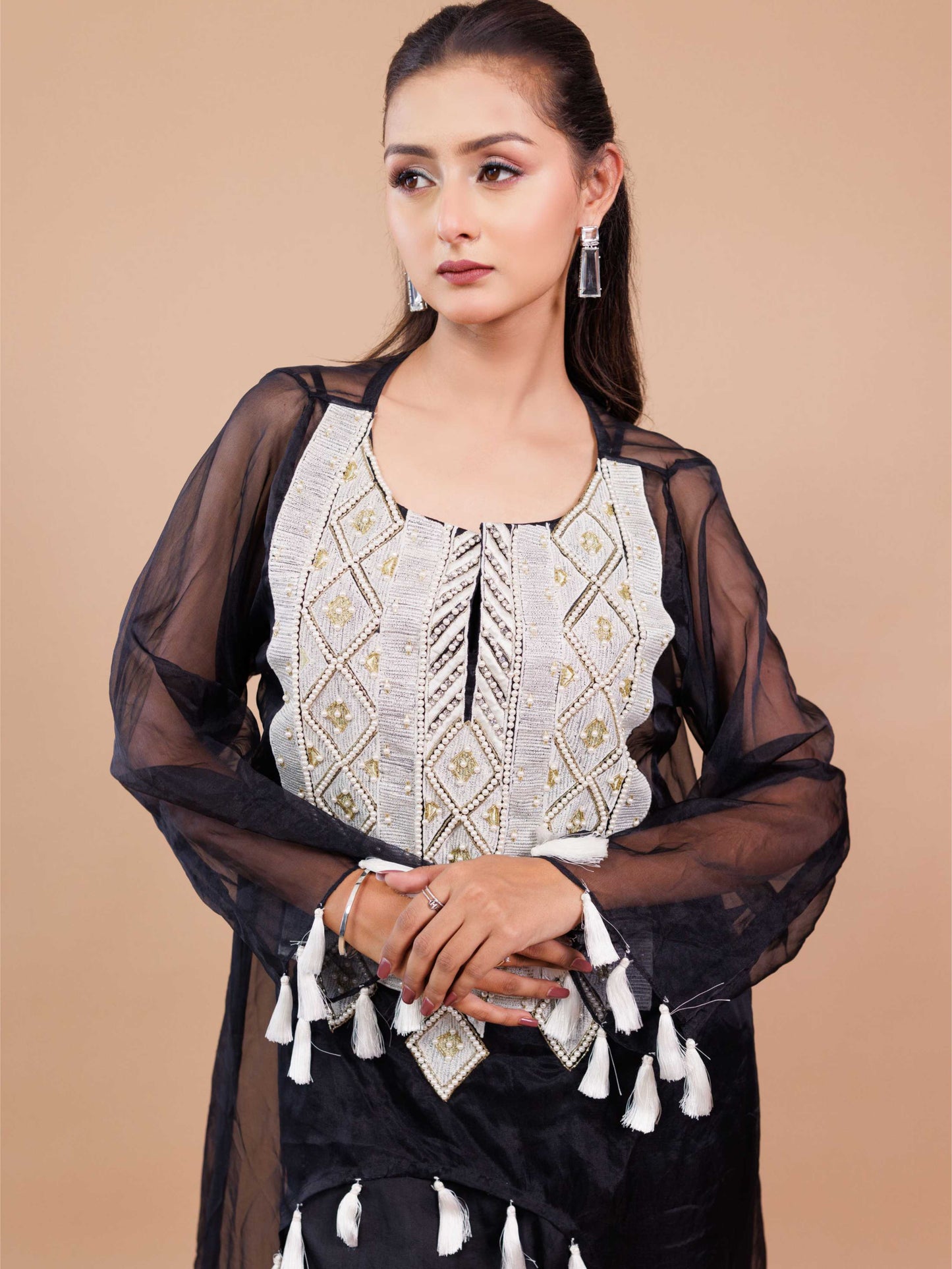 Black OverShrug Three Piece