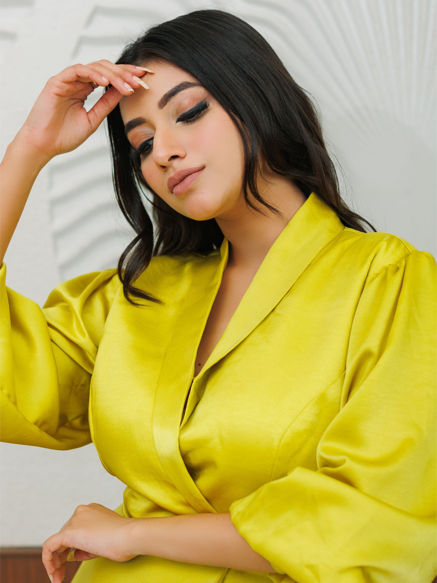 Fluorescent Yellow Midi Dress