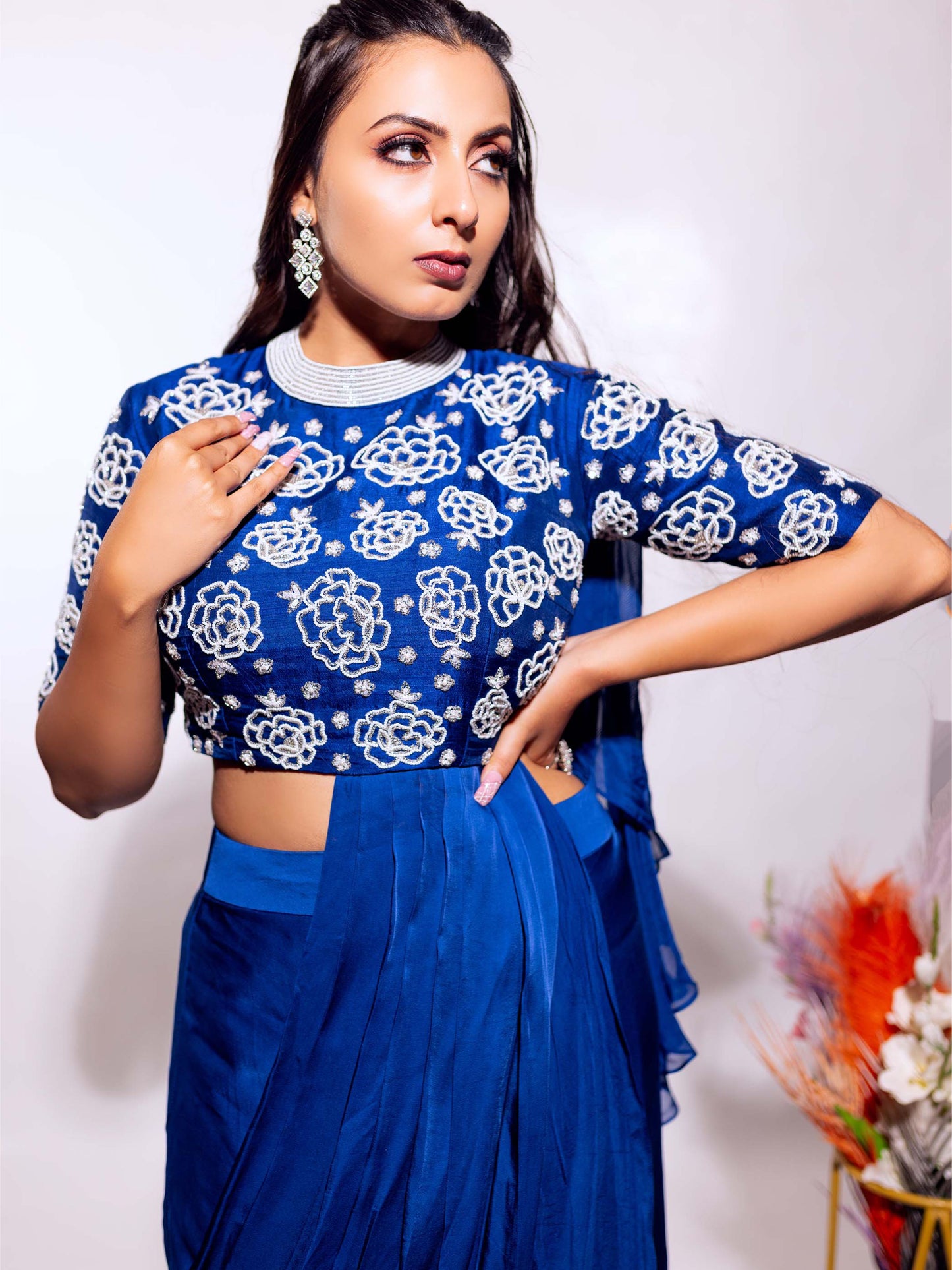Royal Blue Indo Western