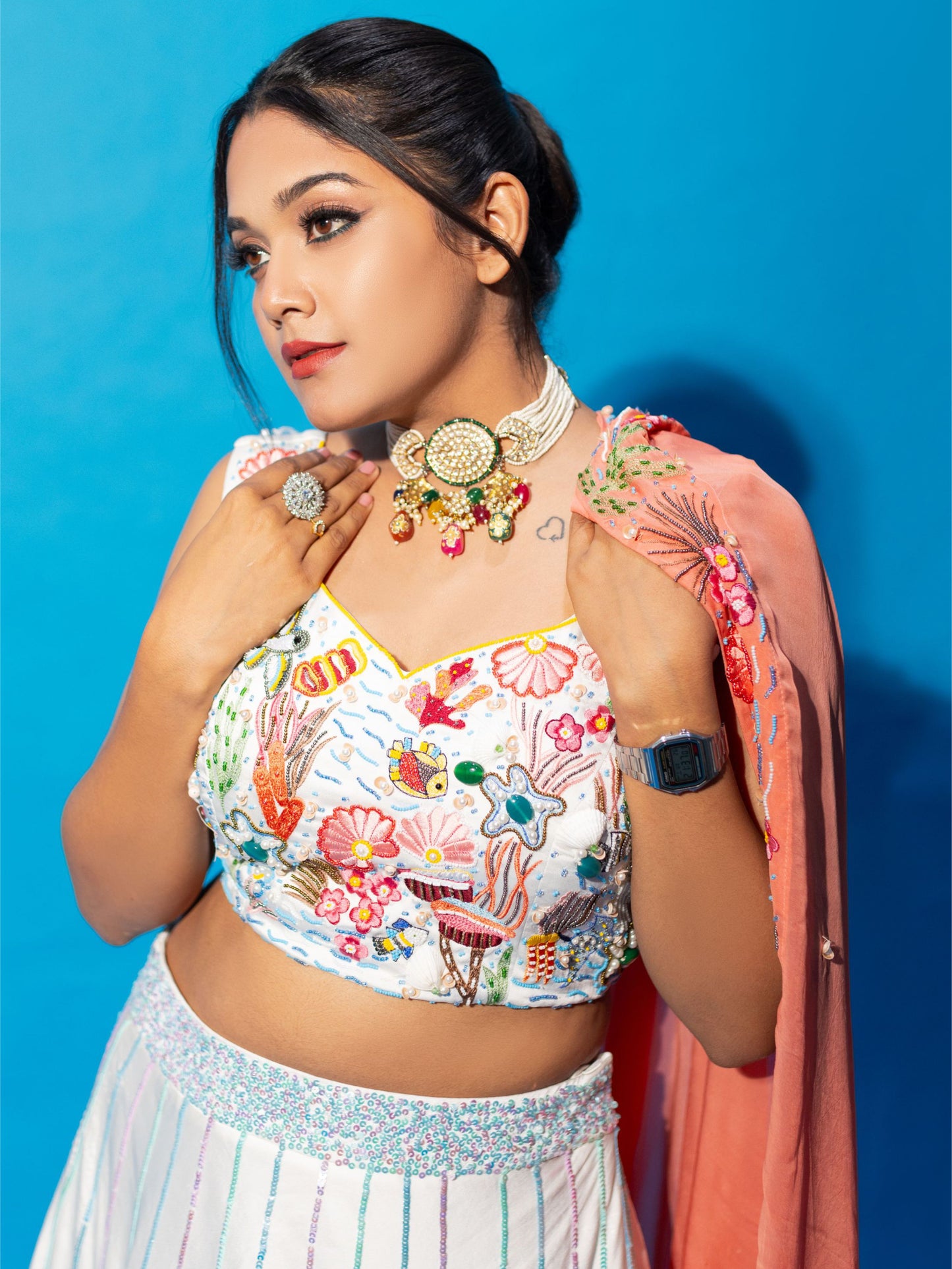 Ocean Theme Lehnga