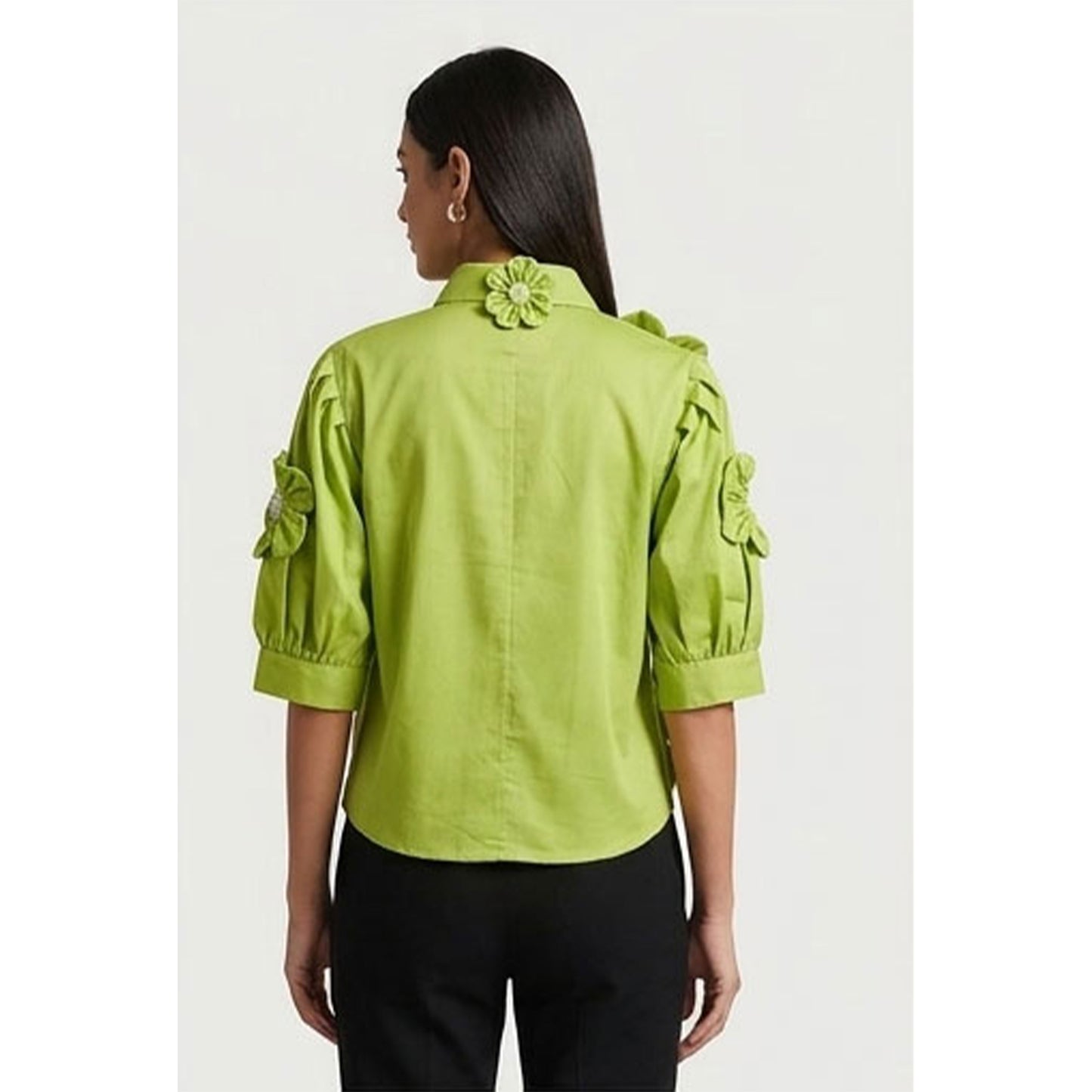 Paroot Green Flower Shirt