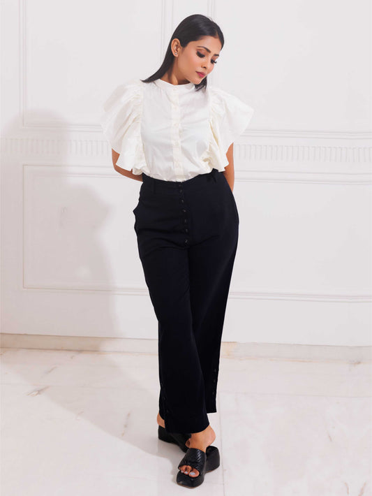 Off White Frill Shirt