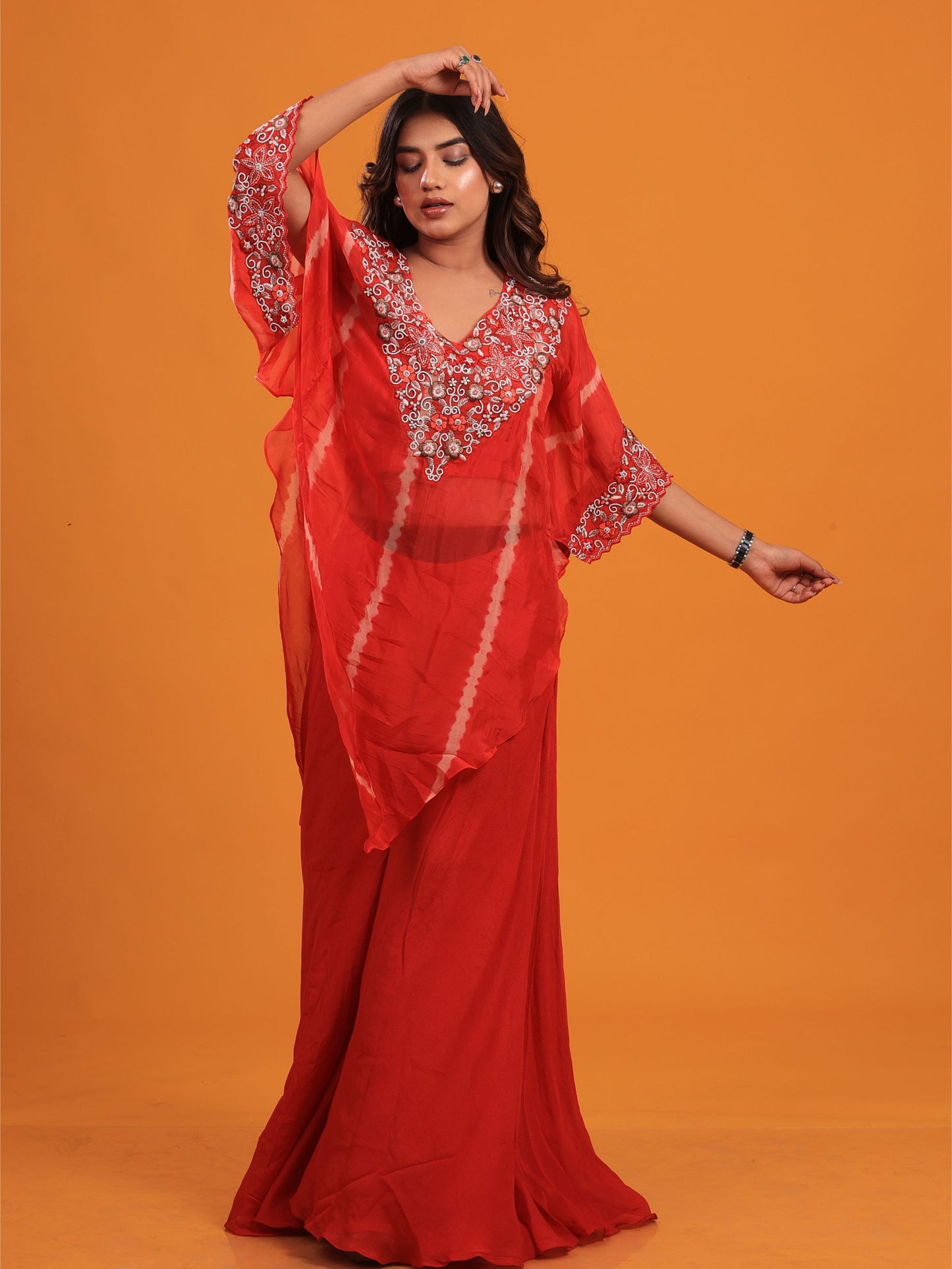 Red Kaftan Set