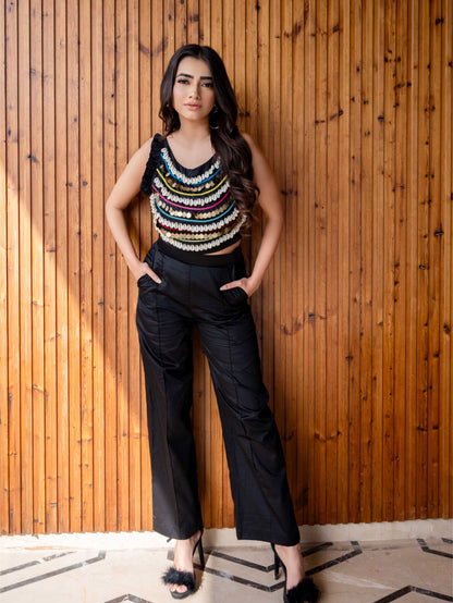 Black Bohemian Co-Ord Set