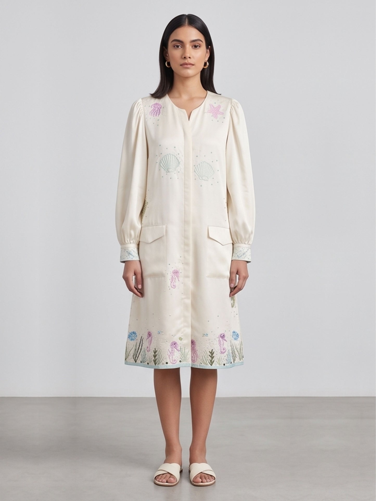 Ocean theme Shirt Dress