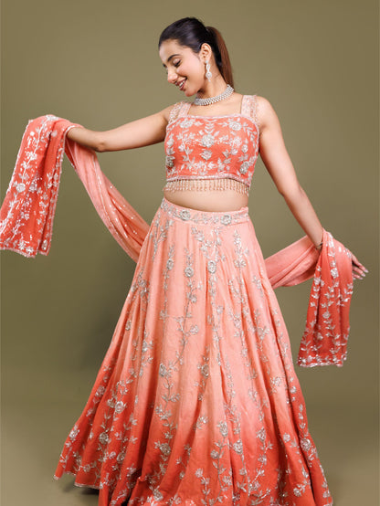 Ombre Heavy Work Skirt Set