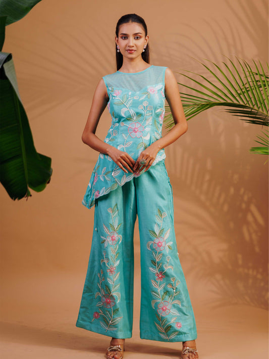 Aqua Bloom Co-ord Set