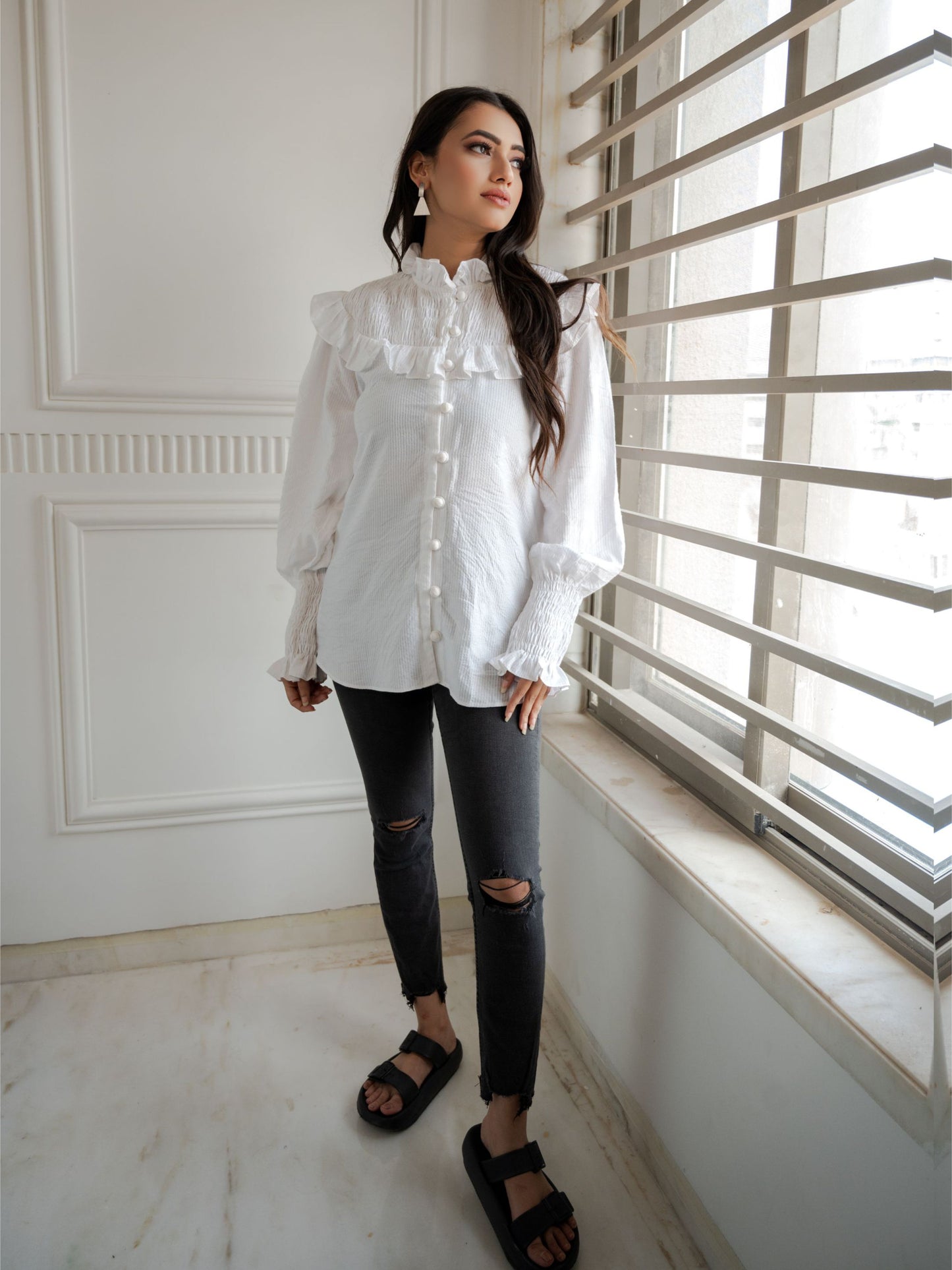 Classic Smocking Yoke Shirt