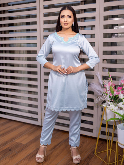 Ice Blue kurta Pants