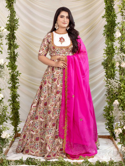 Multi Printed Lehnga