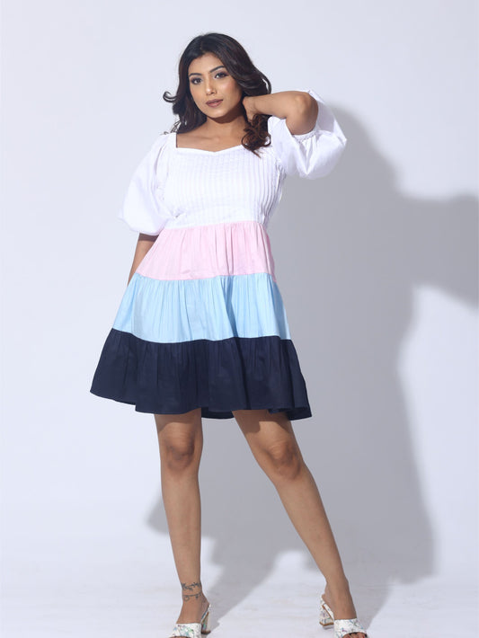 Color Block Short Dress