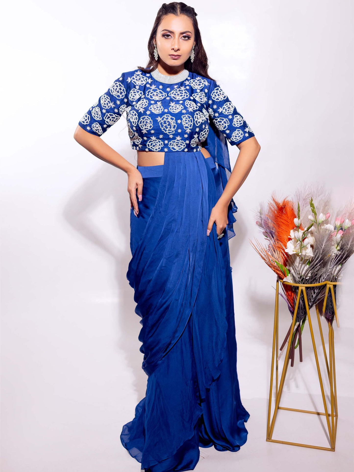 Royal Blue Indo Western