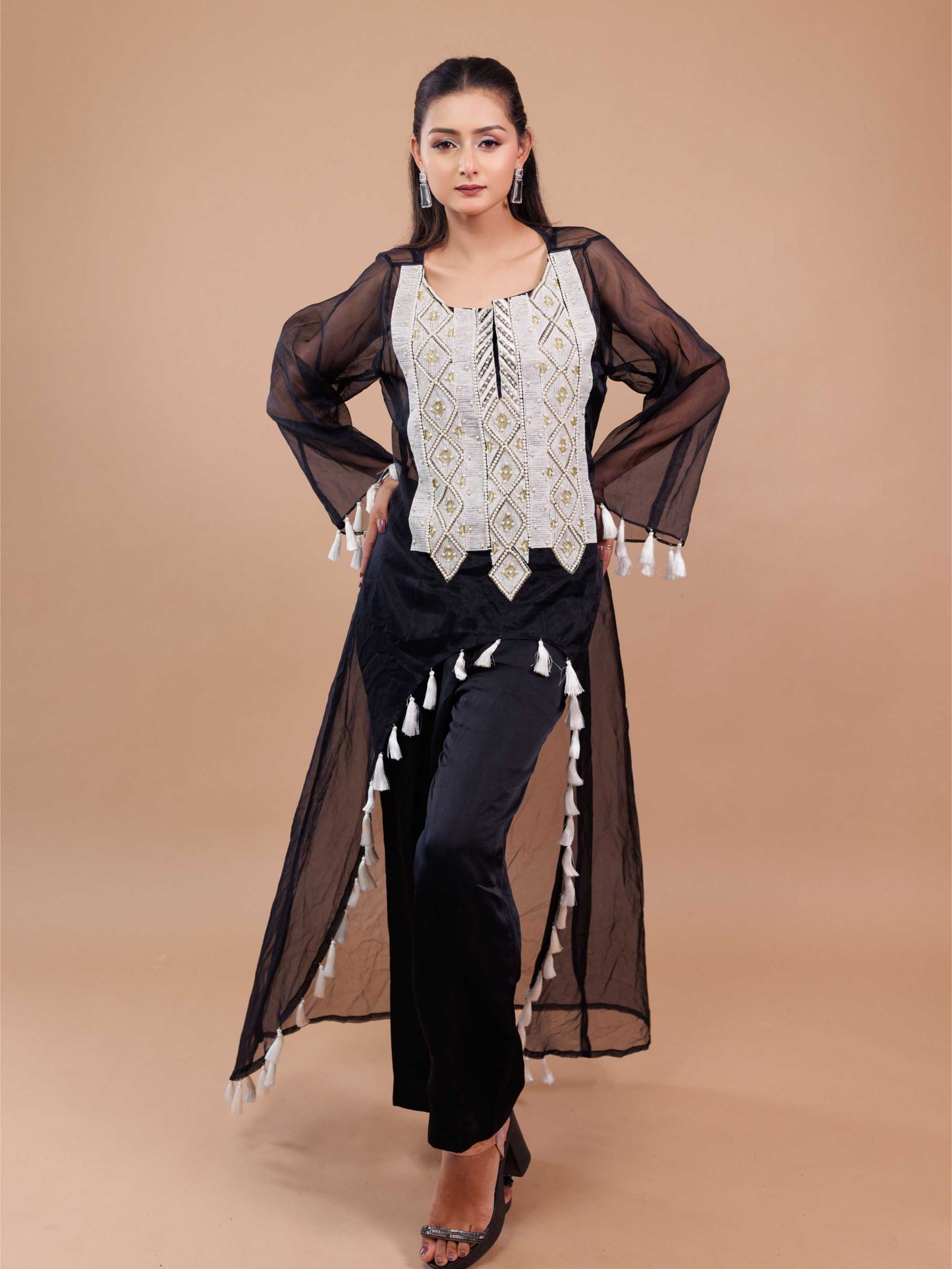 Black OverShrug Three Piece