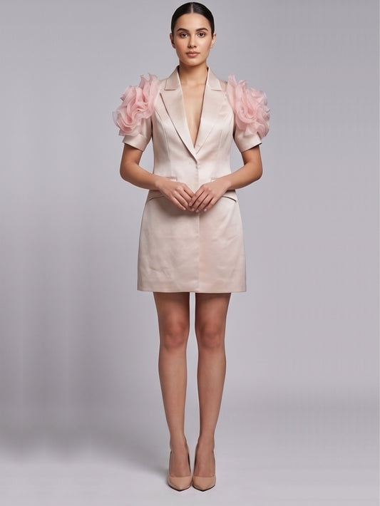 Light Pink Blazer Dress