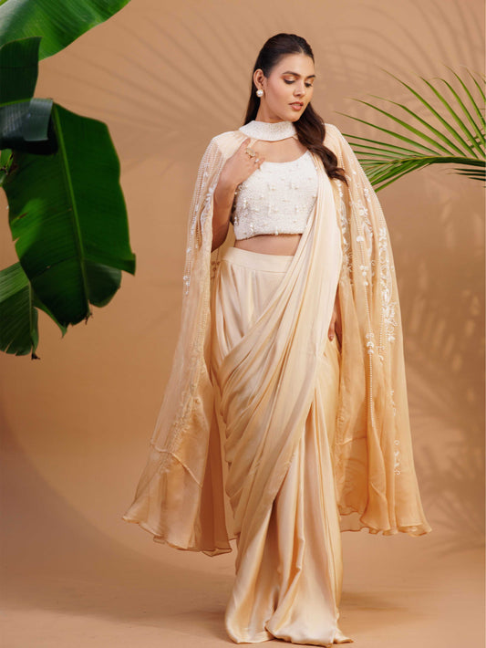 Ivory Pearl Drape Set