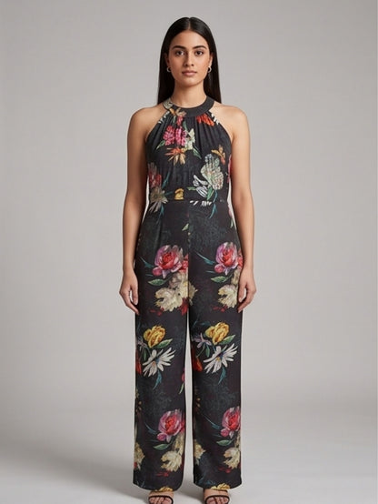 Black Printed Jumpsuit