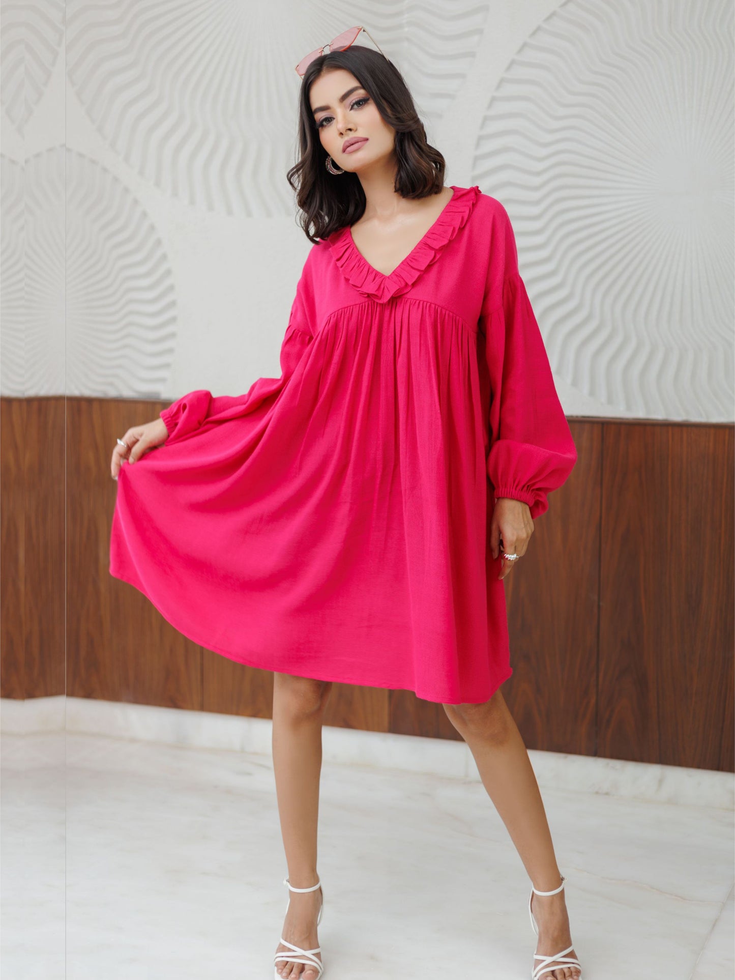 Hot Pink Oversized Dress