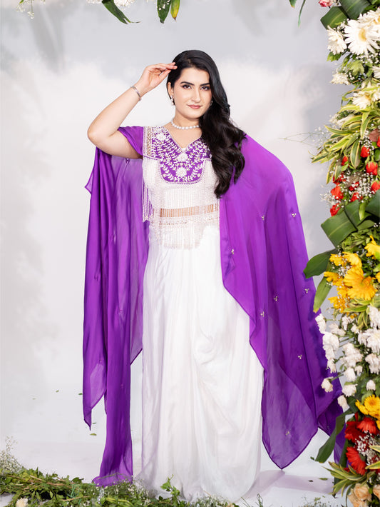 Cape Drape Skirt Set