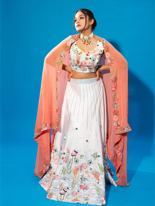 Ocean Theme Lehnga