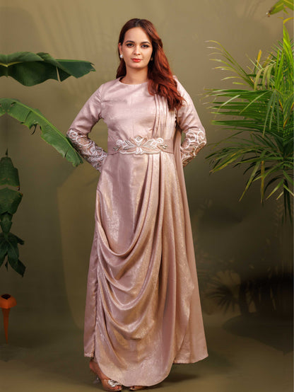 Blush Pink Embroidered Gown
