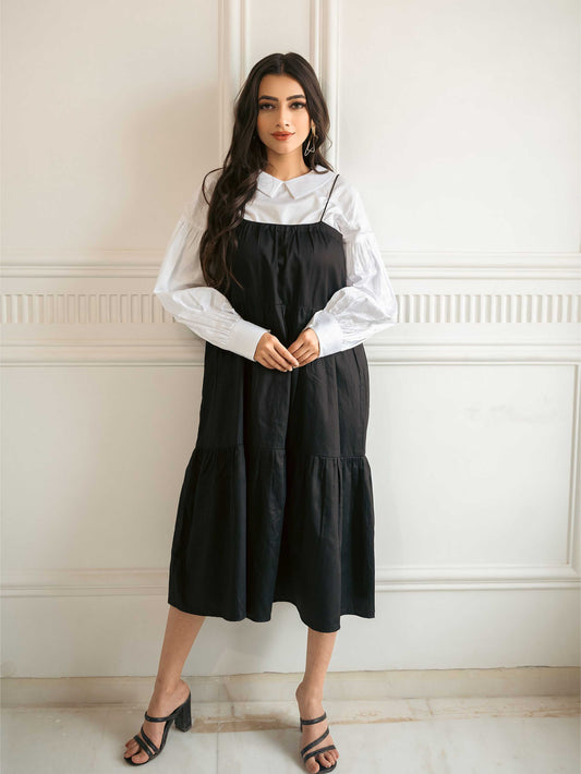 Black White Vintage Dress