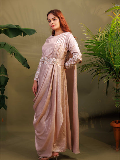 Blush Pink Embroidered Gown