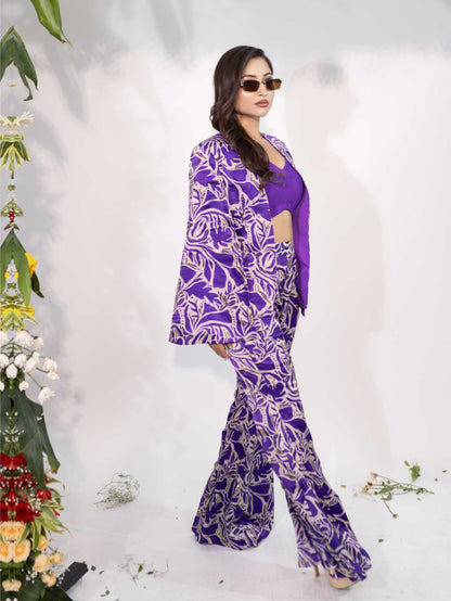 Abstract Print Blazer Set