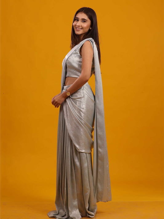 Mint Green Draped Saree