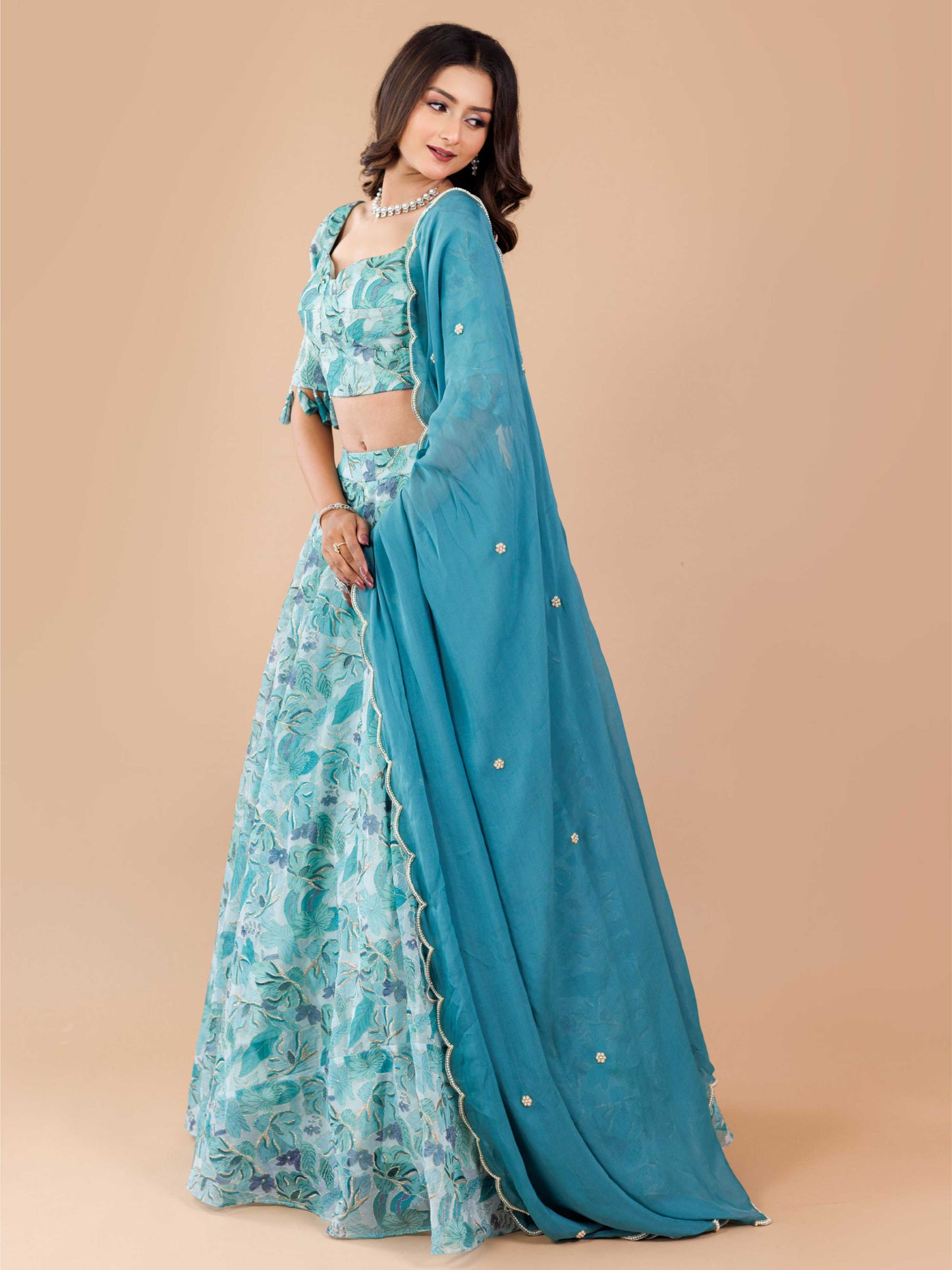 Emerald Blue Printed IW