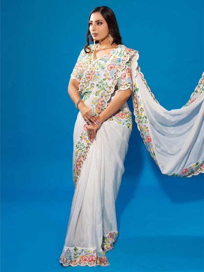Ocean Theme Saree