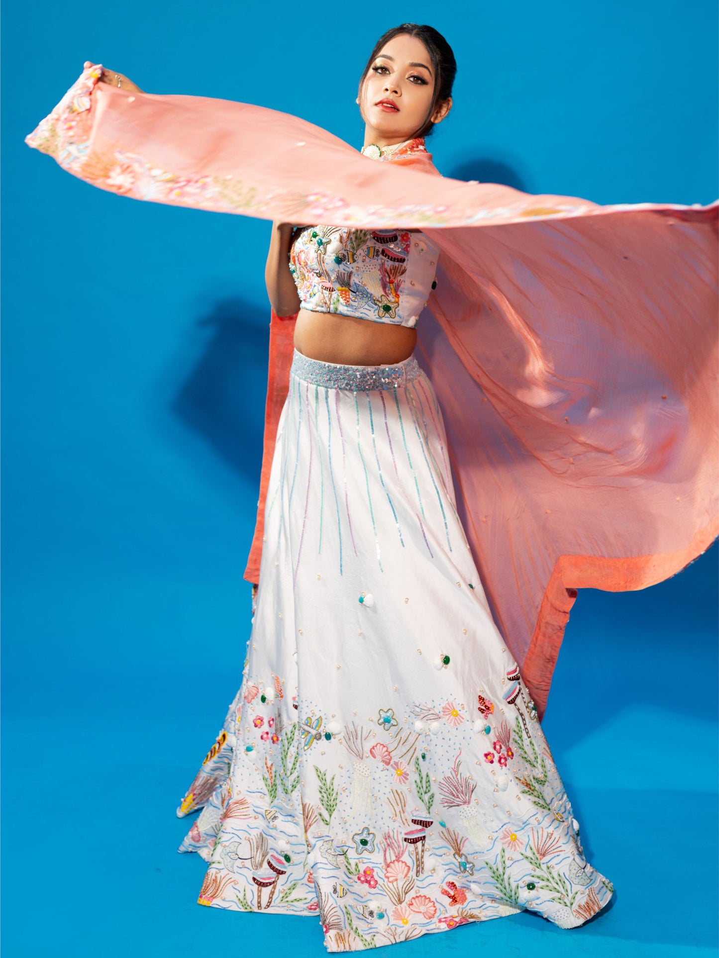 Ocean Theme Lehnga