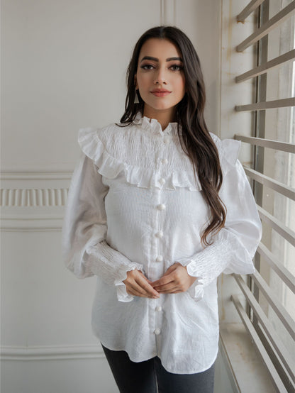 Classic Smocking Yoke Shirt