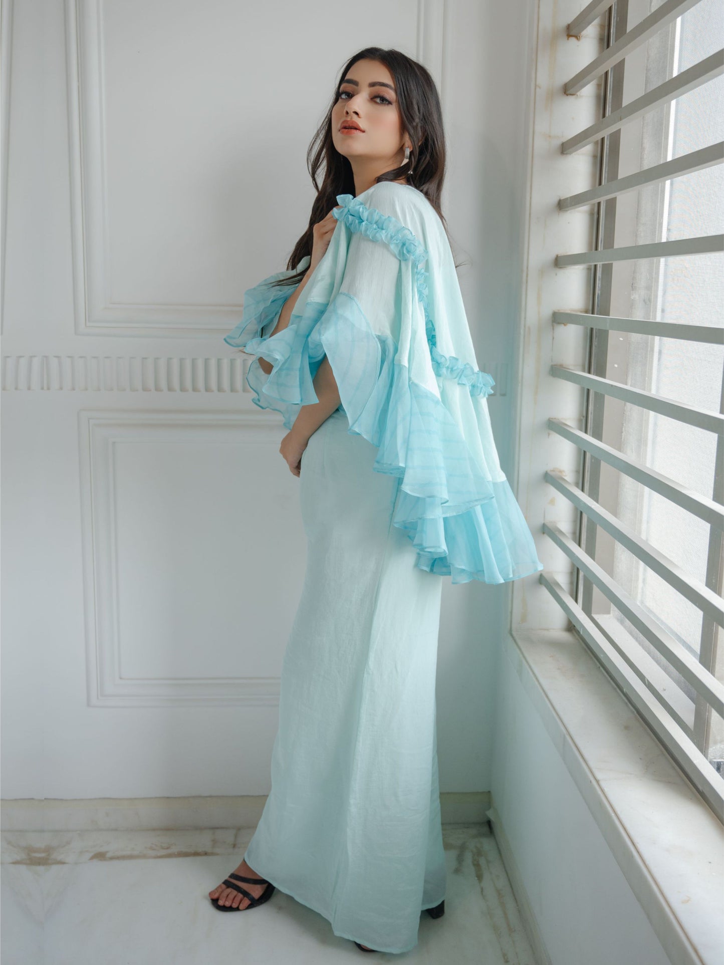 Baby Blue Cape Set