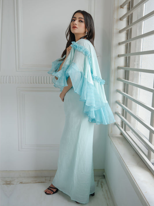 Baby Blue Cape Set