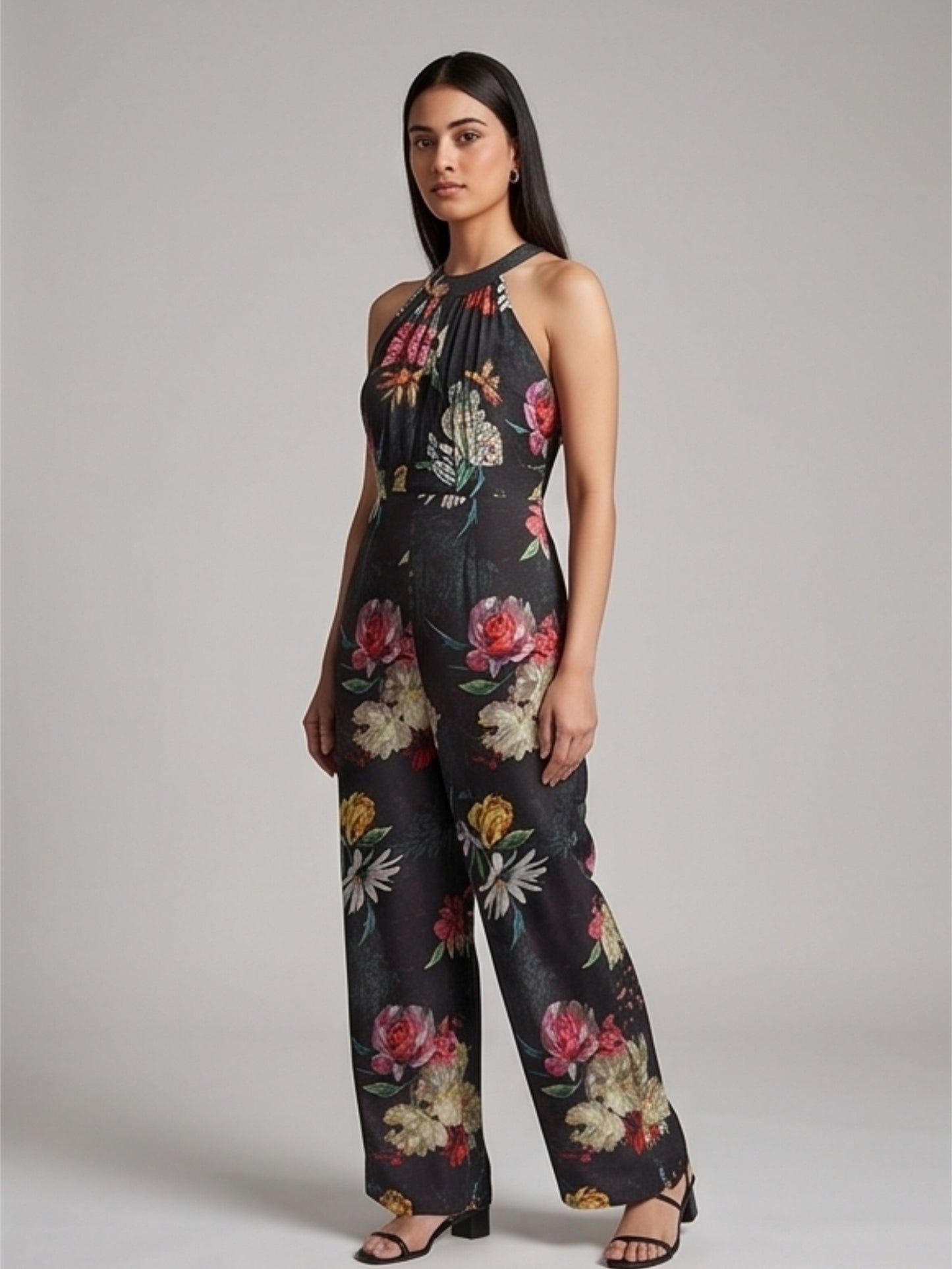 Black Printed Jumpsuit