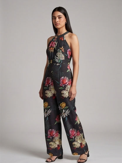 Black Printed Jumpsuit
