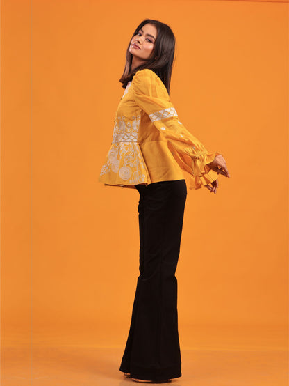 Silk Embroidered Top
