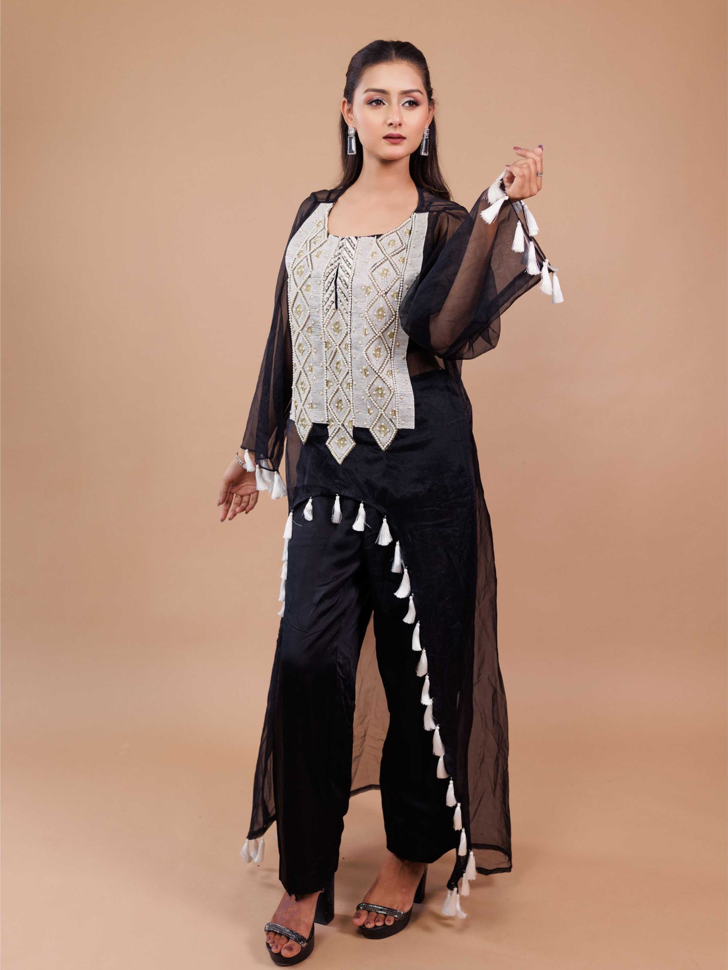 Black OverShrug Three Piece