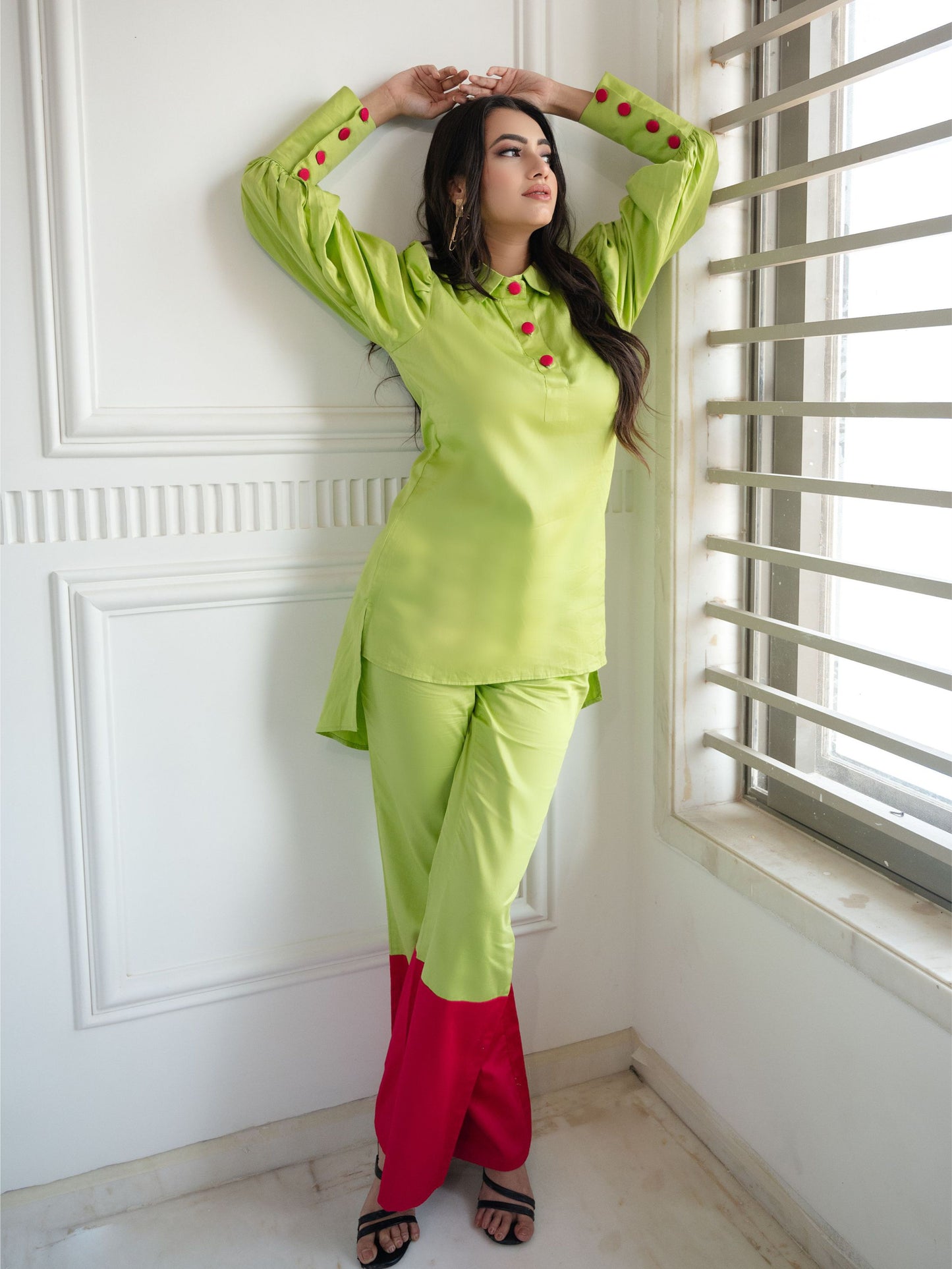 Casual Color Block Coord Set