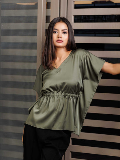 Olive Green Kaftan Top