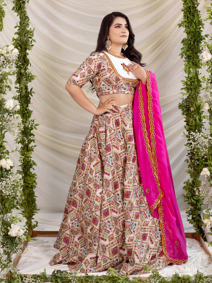 Multi Printed Lehnga