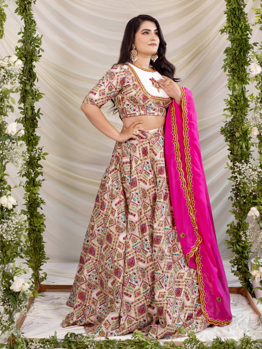 Multi Printed Lehnga