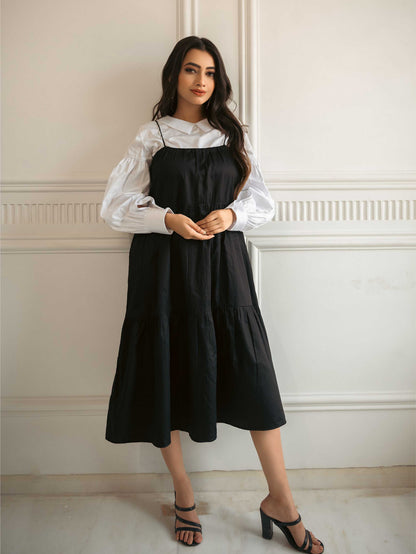 Black White Vintage Dress