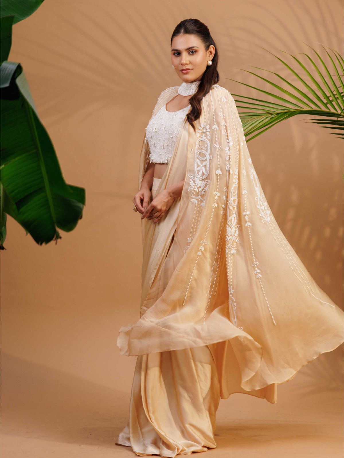 Ivory Pearl Drape Set