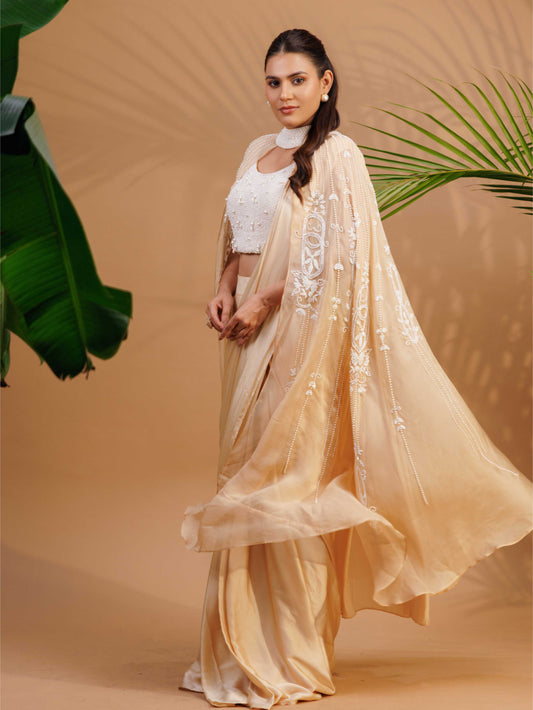 Ivory Pearl Drape Set